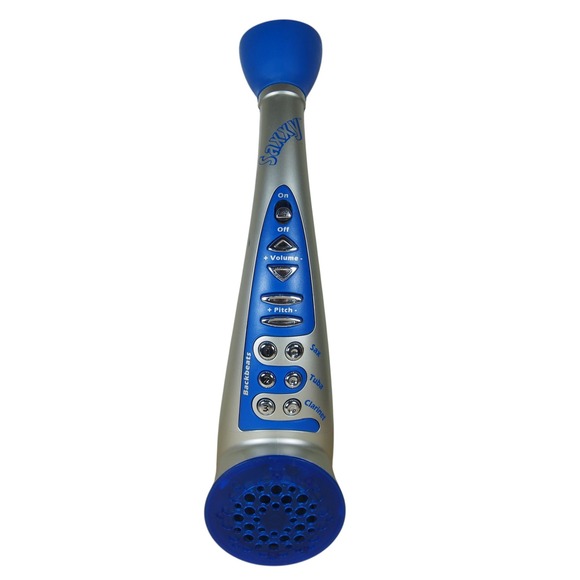 Sharper Image Saxxy Synthesizer Kazoo SI468 Musical Toy Instrument Blue - Picture 1 of 7